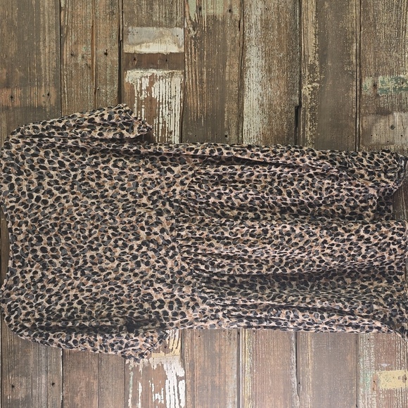 Bombom Leopard Print Women's Top, Size L - Picture 2 of 4